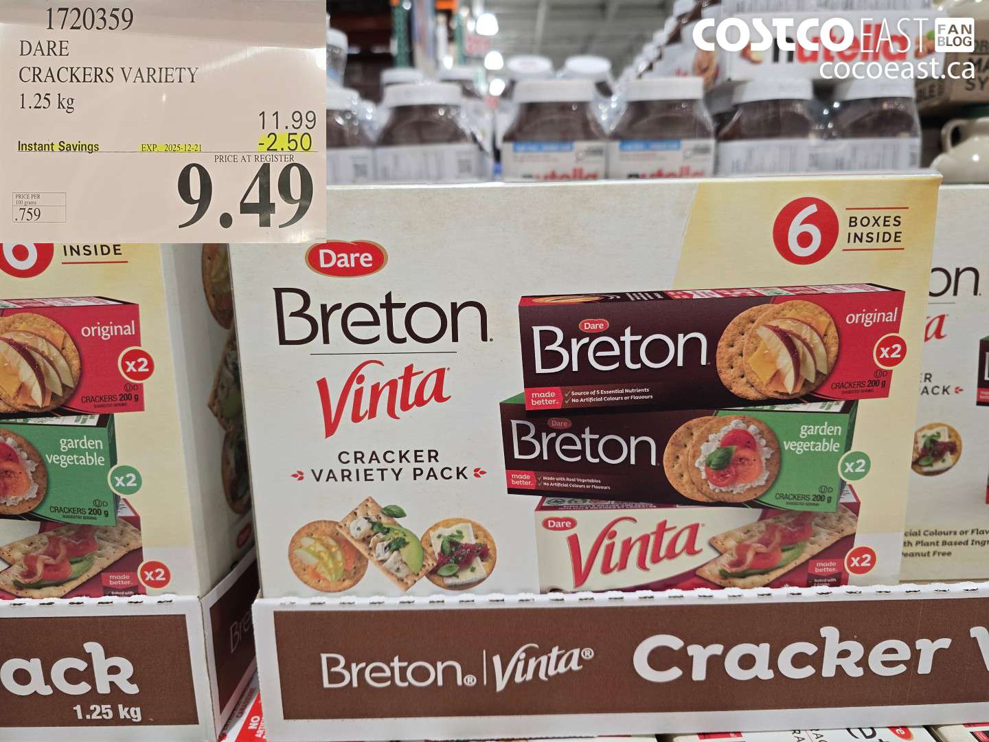 1720359 DARE CRACKER VARIETY PACK 1.25 kg ($2.50 INSTANT SAVINGS EXPIRES ON 2025-12-21) $9.49