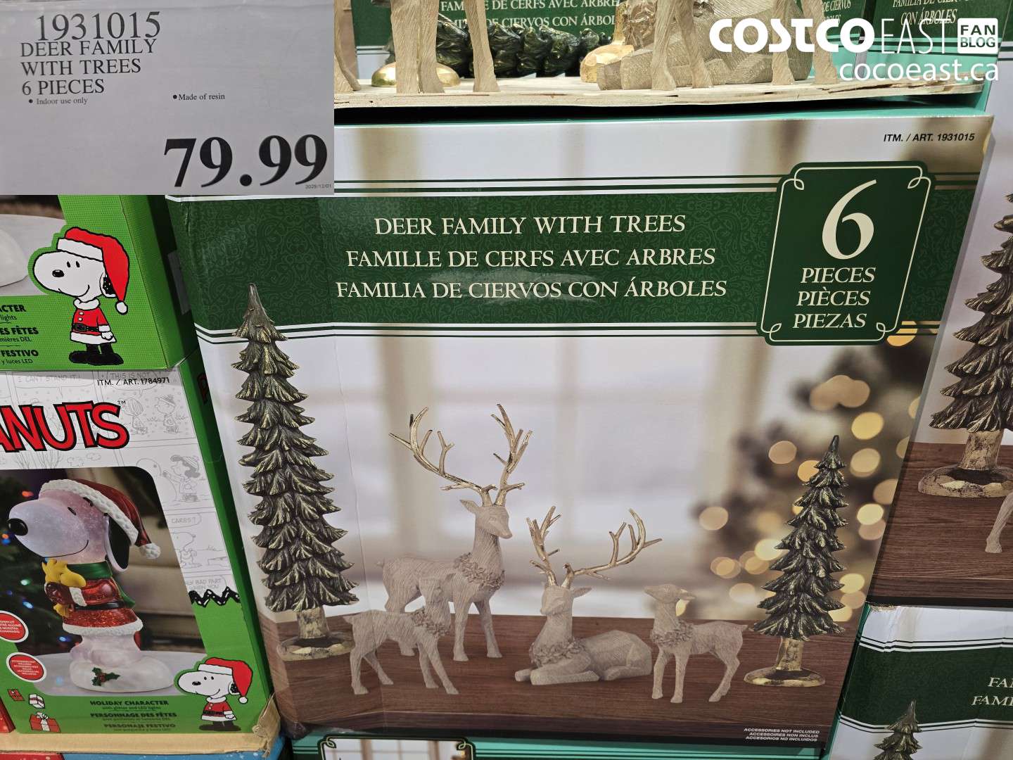 1931015 DEER FAMILY WITH TREES 6 PIECES $79.99