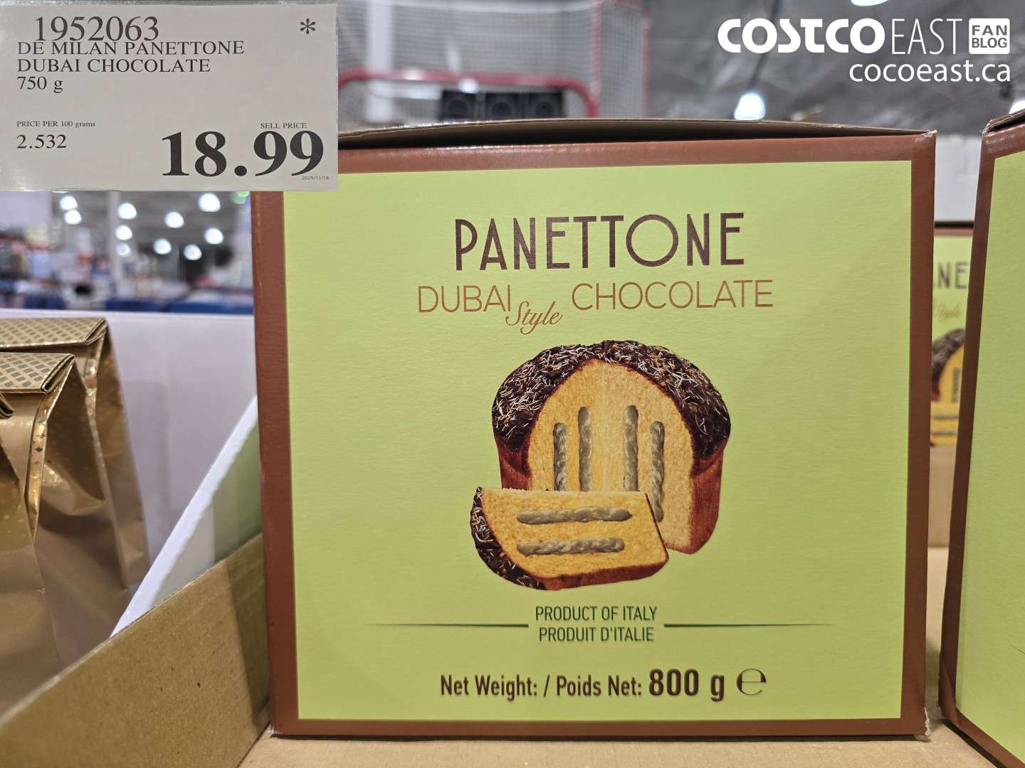 1952063 DE MILAN PANETTONE DUBAI CHOCOLATE 750 G $18.99