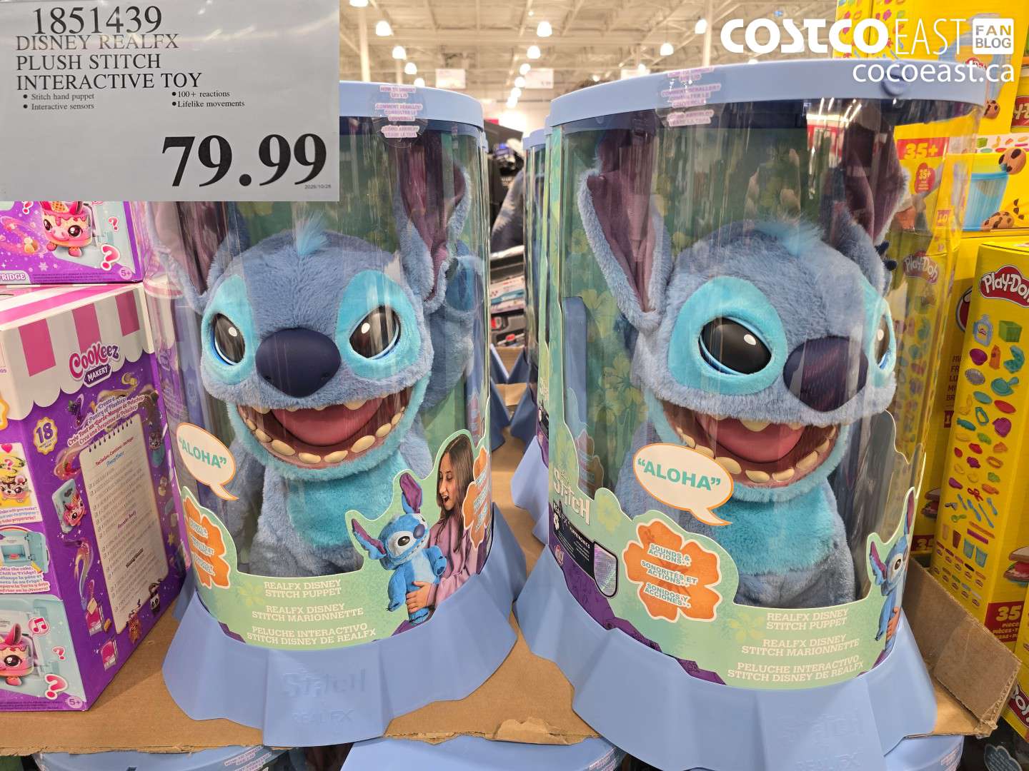 1851439 DISNEY REALFX PLUSH STITCH INTERACTIVE TOY $79.99