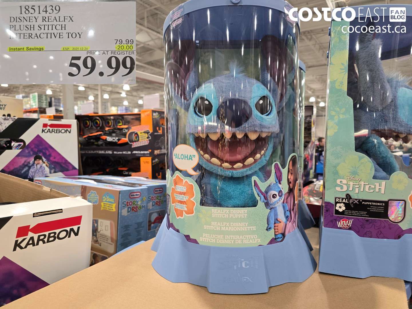 1851439 DISNEY REALFX PLUSH STITCH INTERACTIVE TOY ($20.00 INSTANT SAVINGS EXPIRES ON 2025-12-24) $59.99