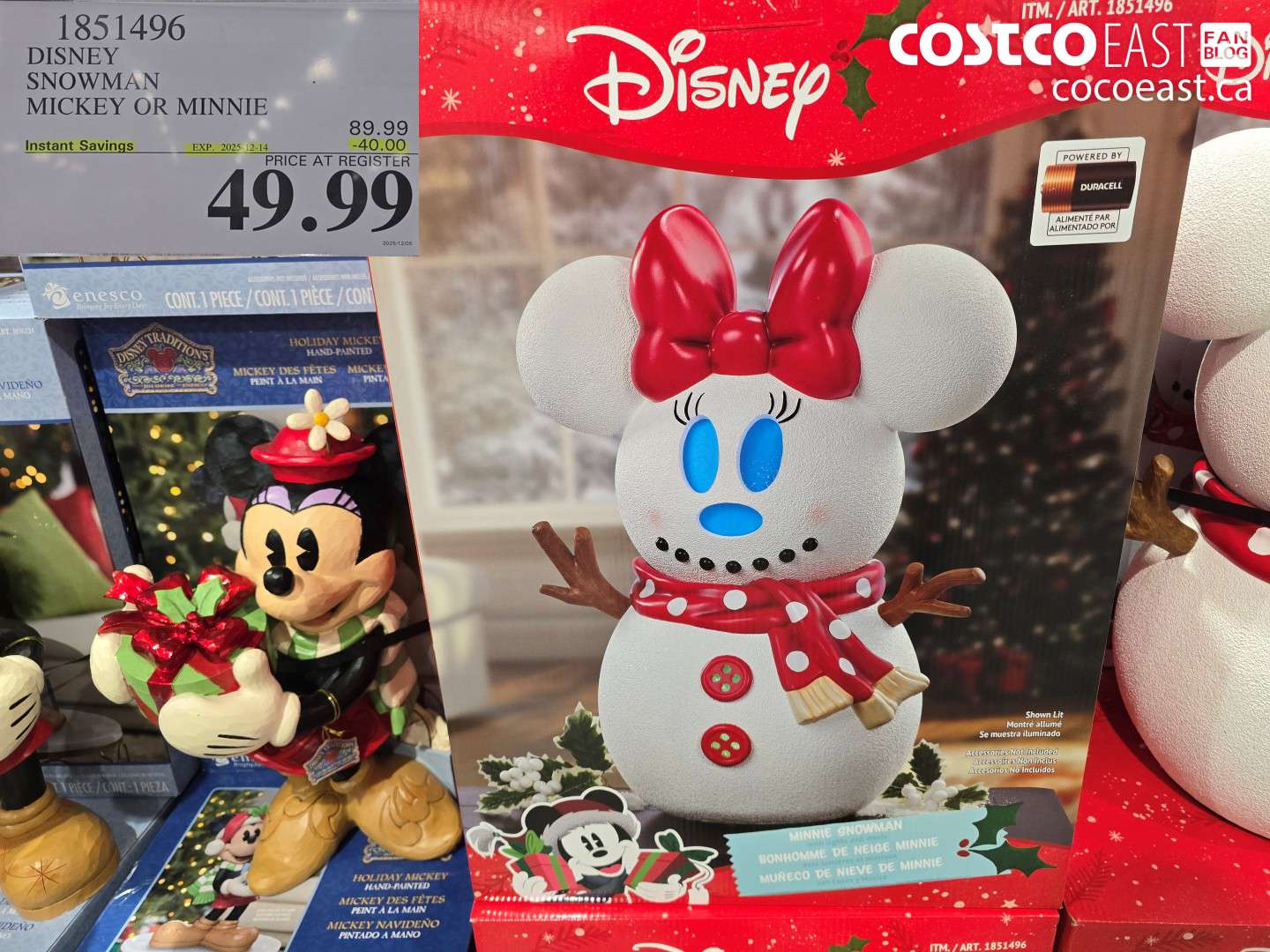 1851496 DISNEY SNOWMAN MICKEY AND MINNIE ($40.00 INSTANT SAVINGS EXPIRES ON 2025-12-14) $49.99