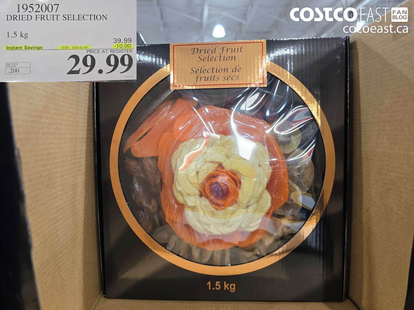 1952007 DRIED FRUIT SELECTION 1.5 kg ($10.00 INSTANT SAVINGS EXPIRES ON 2026-01-04) $29.99