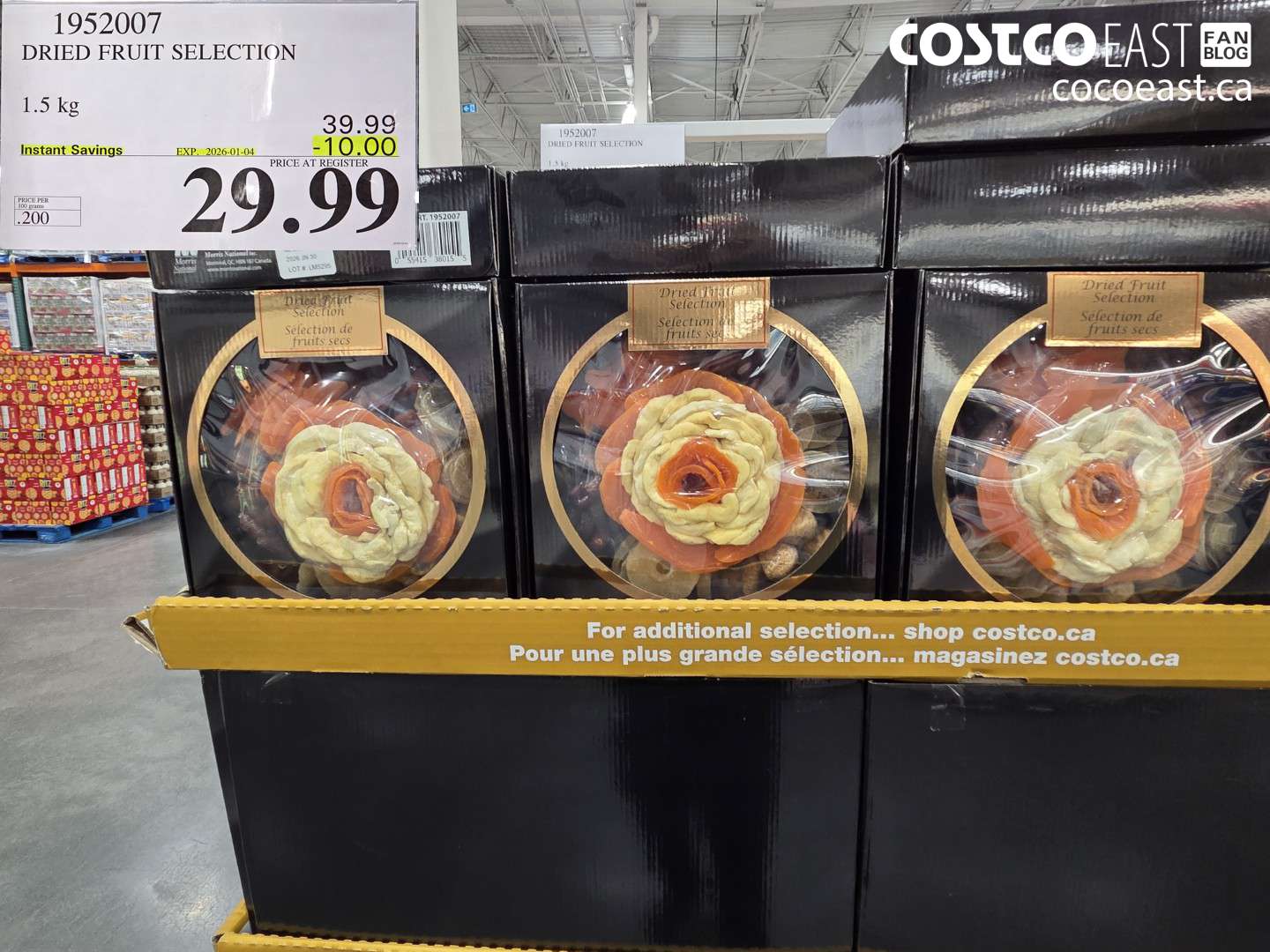 1952007 DRIED FRUIT SELECTION 1.5 kg ($10.00 INSTANT SAVINGS EXPIRES ON 2026-01-04) $29.99