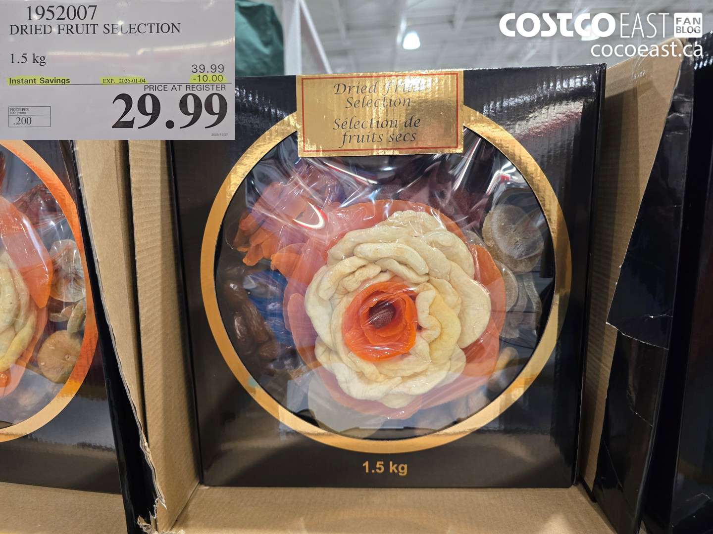 1952007 DRIED FRUIT SELECTION 1.5 kg ($10.00 INSTANT SAVINGS EXPIRES ON 2026-01-04) $29.99