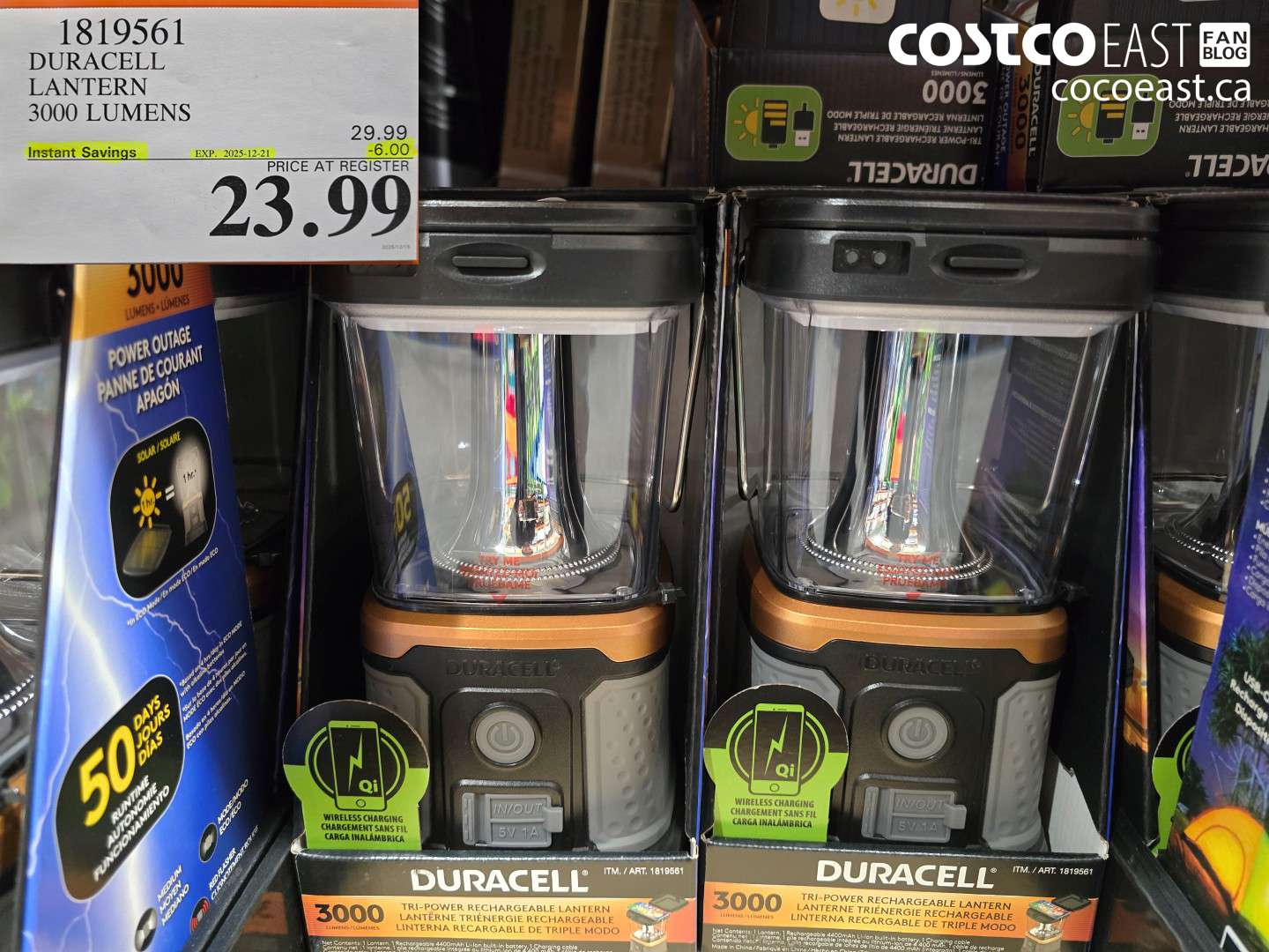 1819561 DURACELL LANTERN 3000 LUMEN ($6.00 INSTANT SAVINGS EXPIRES ON 2025-12-21) $23.99
