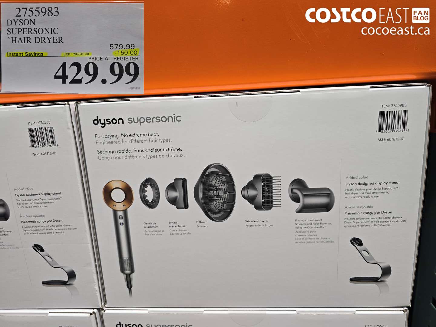 2755933 DYSON SUPERSONIC ‘HAIR DRYER ($15.00 INSTANT SAVINGS EXPIRES ON 2026-01-01) $429.99