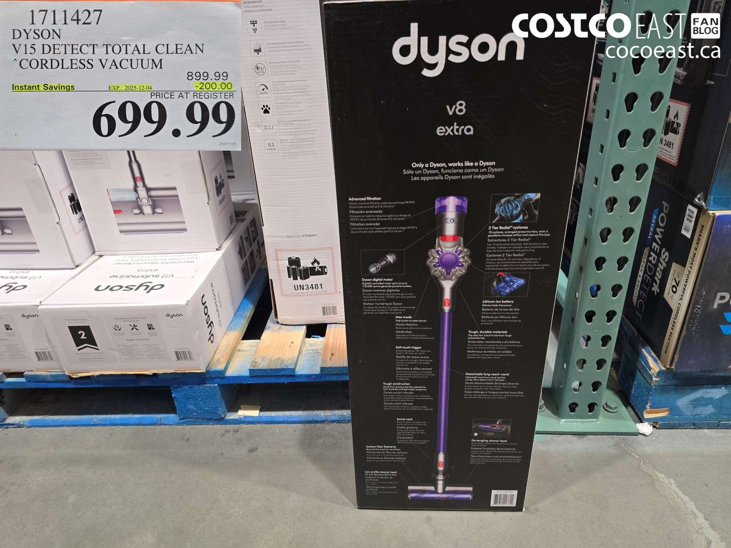 1711427 DYSON V15 DETECT TOTAL CLEAN CORDLESS VACUUM ($200.00 INSTANT SAVINGS EXPIRES ON 2025-12-04) $774.99