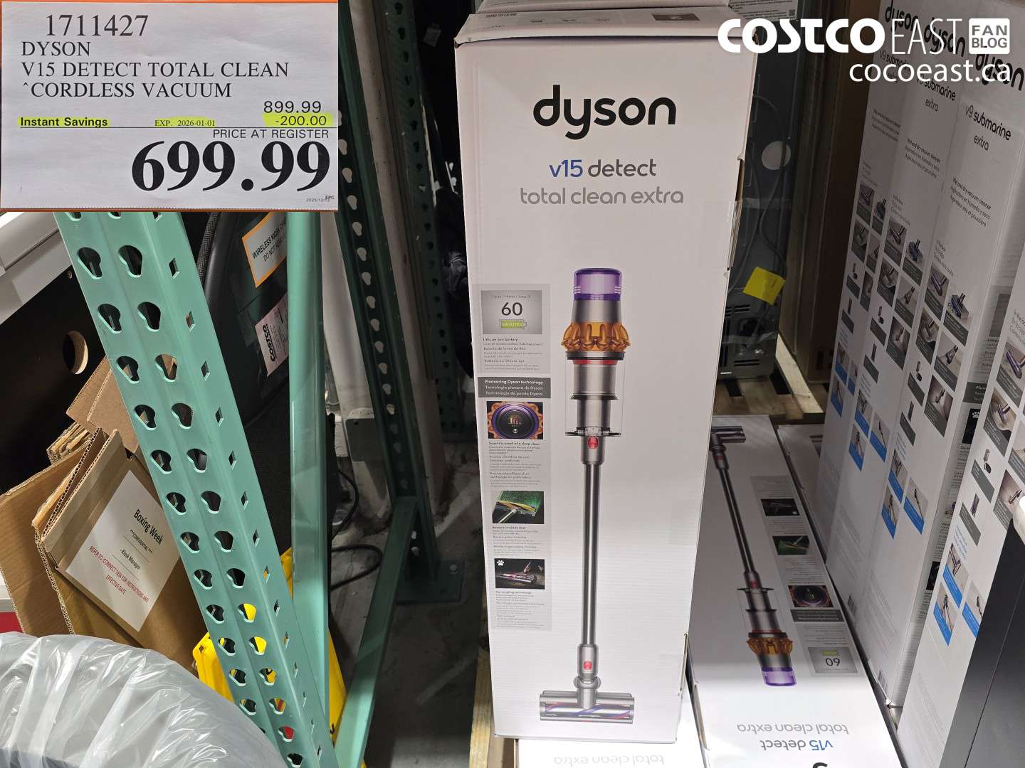 1711427 DYSON V15 DETECT TOTAL CLEAN CORDLESS VACUUM ($200.00 INSTANT SAVINGS EXPIRES ON 2026-01-01) $699.99