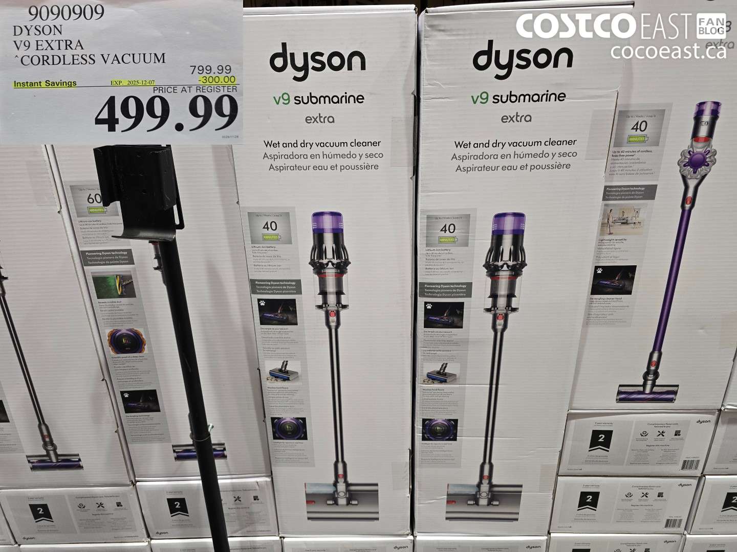 9090909 DYSON V9 EXTRA CORDLESS VACUUM ($300.00 INSTANT SAVINGS EXPIRES ON 2025-12-07) $499.99