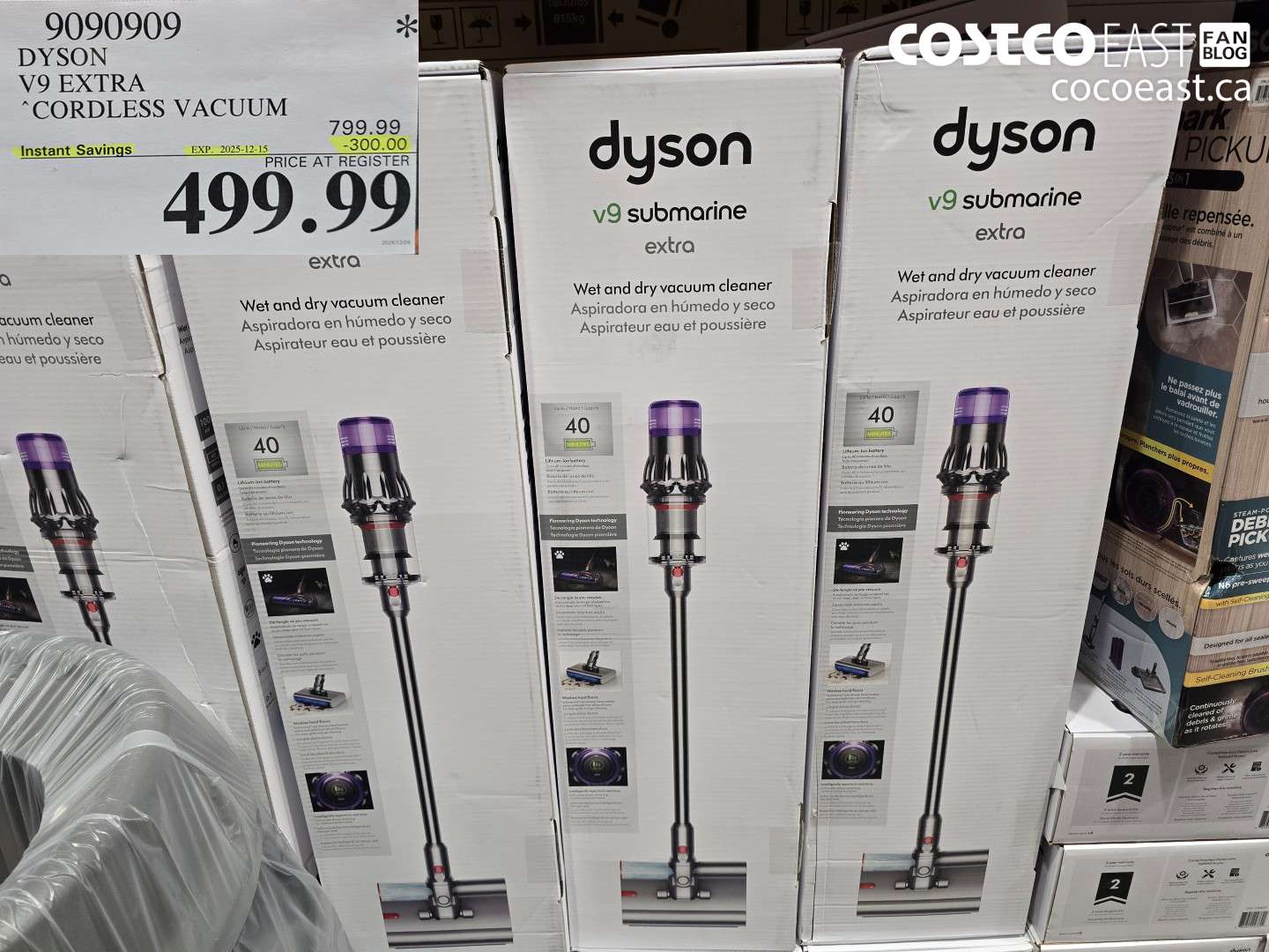 9090909 DYSON V9 EXTRA CORDLESS VACUUM ($300.00 INSTANT SAVINGS EXPIRES ON 2025-12-15) $499.99