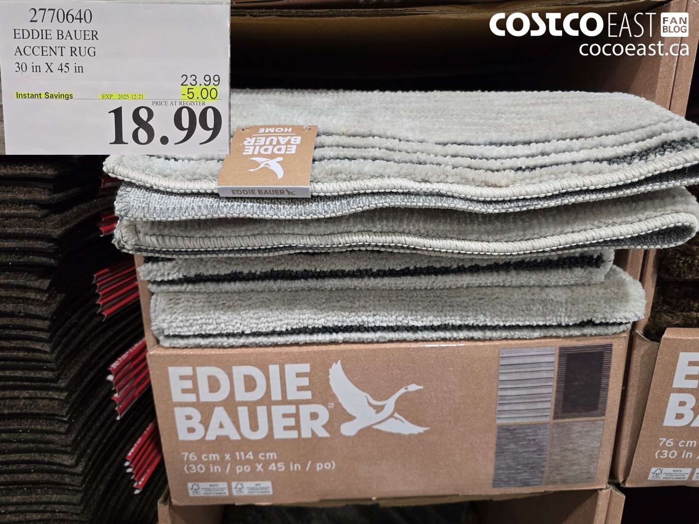 2770640 EDDIE BAUER ACCENT RUG 30 in x 45 in ($5.00 INSTANT SAVINGS EXPIRES ON 2025-12-21) $18.99