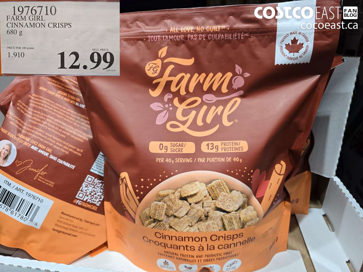 1946710 FARM GIRL CINNAMON CRISPS 680 g $12.99