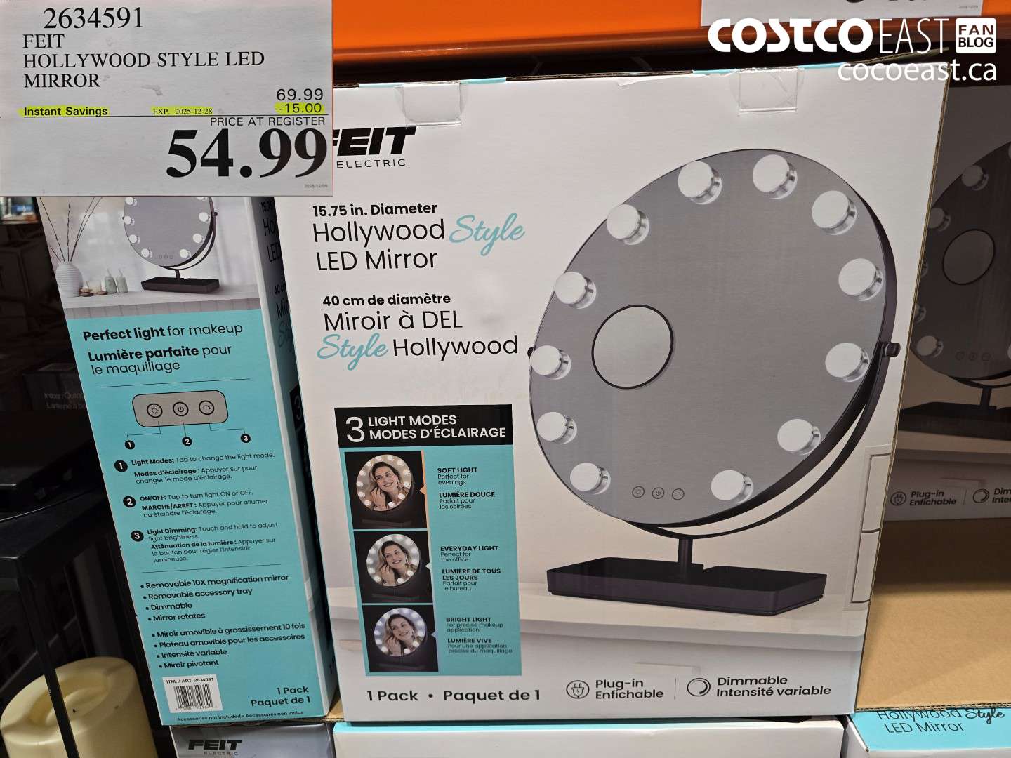 2634591 FEIT HOLLYWOOD STYLE LED MIRROR ($15.00 INSTANT SAVINGS EXPIRES ON 2025-12-28) $54.99