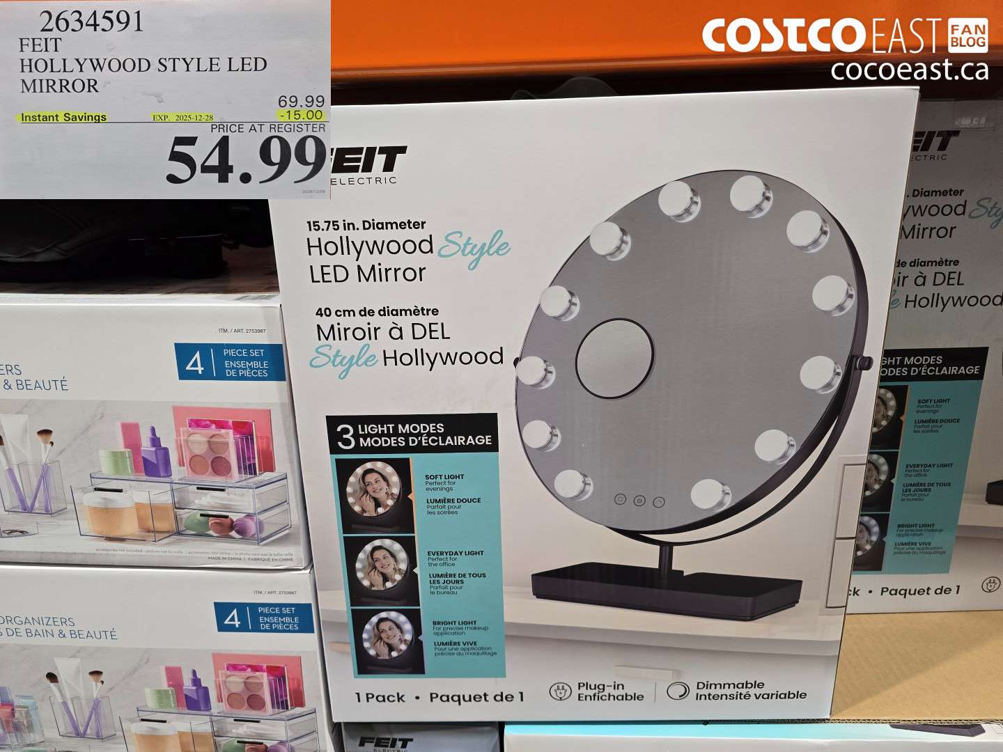 2634591 FEIT HOLLYWOOD STYLE LED MIRROR ($15.00 INSTANT SAVINGS EXPIRES ON 2025-12-28) $54.99