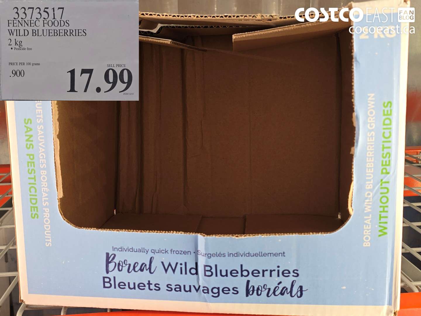 3373517 FENNEC FOODS WILD BLUEBERRIES 2 kg $17.99