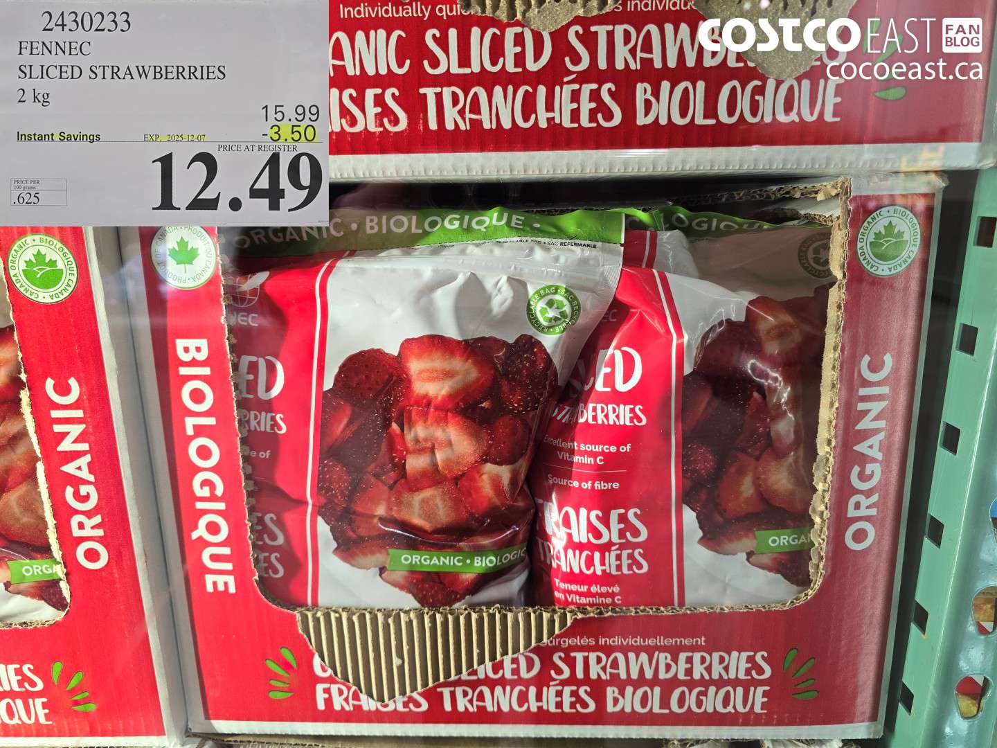 2430233 FENNEC SLICED STRAWBERRIES 2 KG ($3.50 INSTANT SAVINGS EXPIRES ON 2025-12-07) $12.49