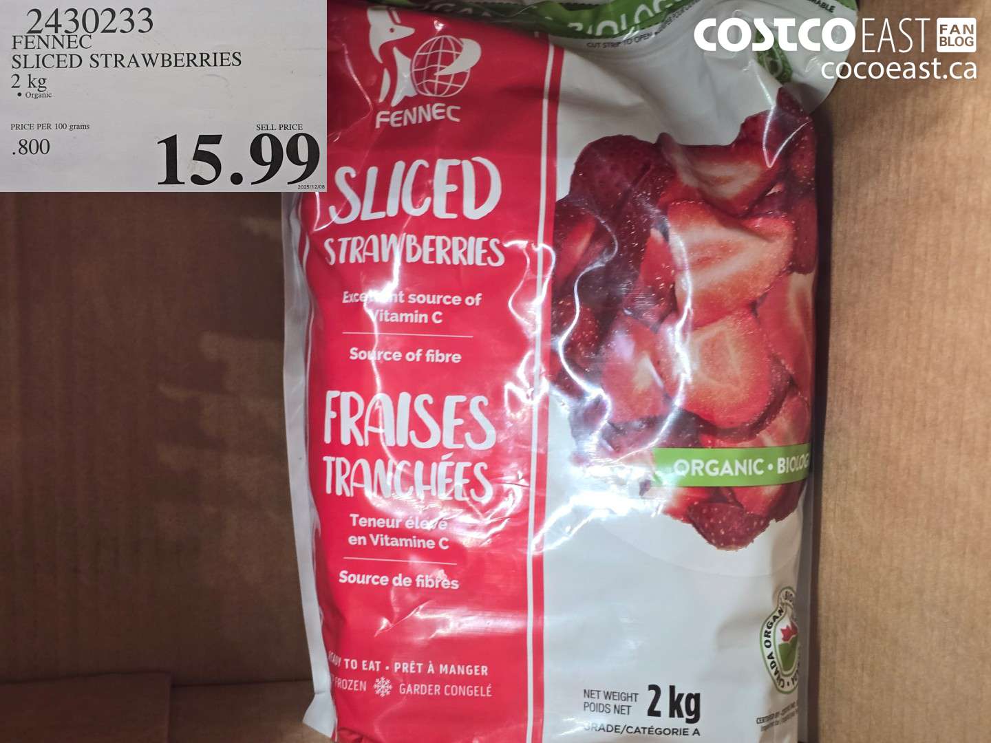2430233 FENNEC SLICED STRAWBERRIES 2 KG $15.99