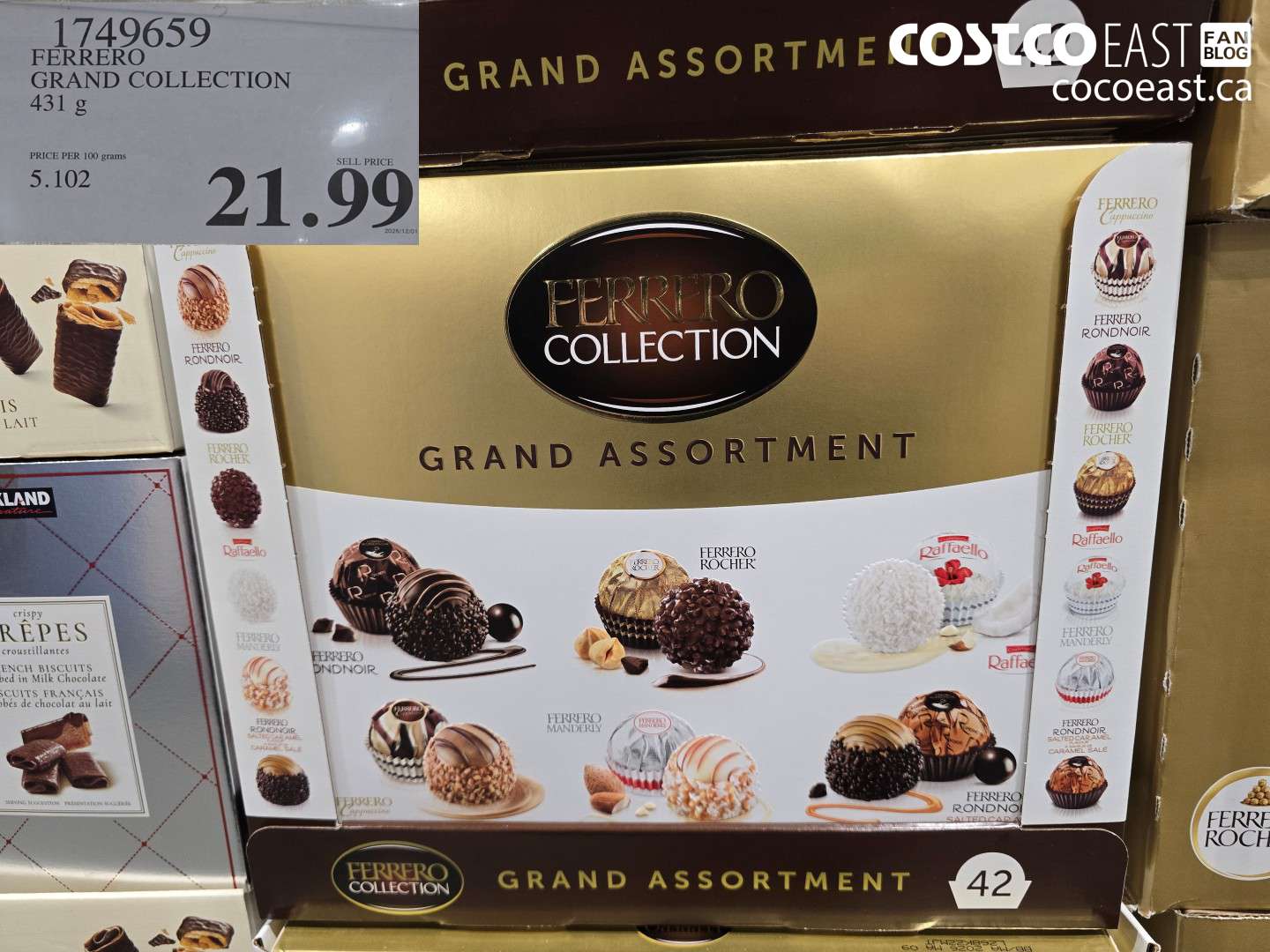 1749659 FERRERO GRAND ASSORTMENT 431 G $21.99