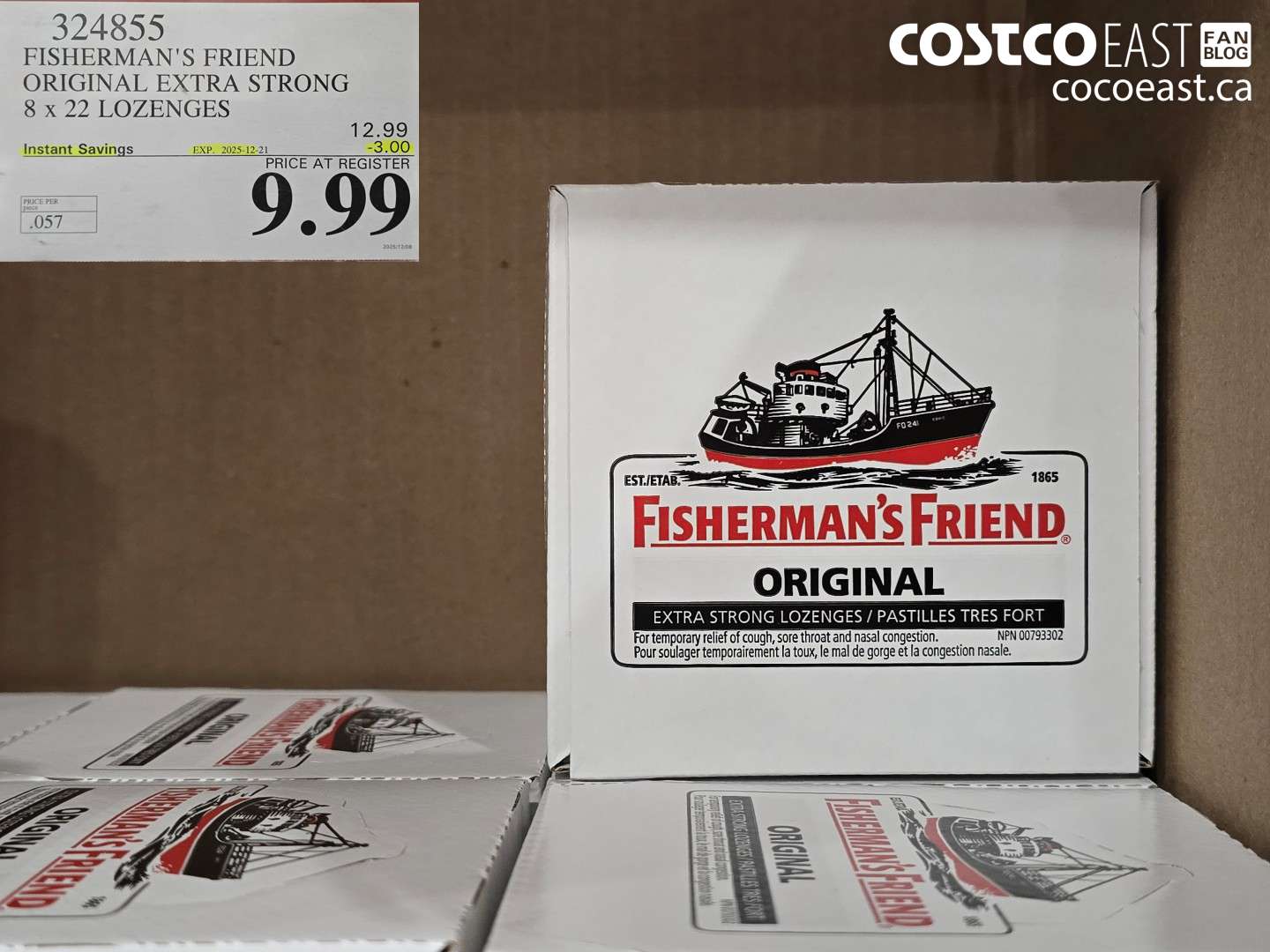 324855 FISHERMAN'S FRIEND ORIGINAL EXTRA STRONG 8 X 22 LOZENGES ($3.00 INSTANT SAVINGS EXPIRES ON 2025-12-21) $9.99