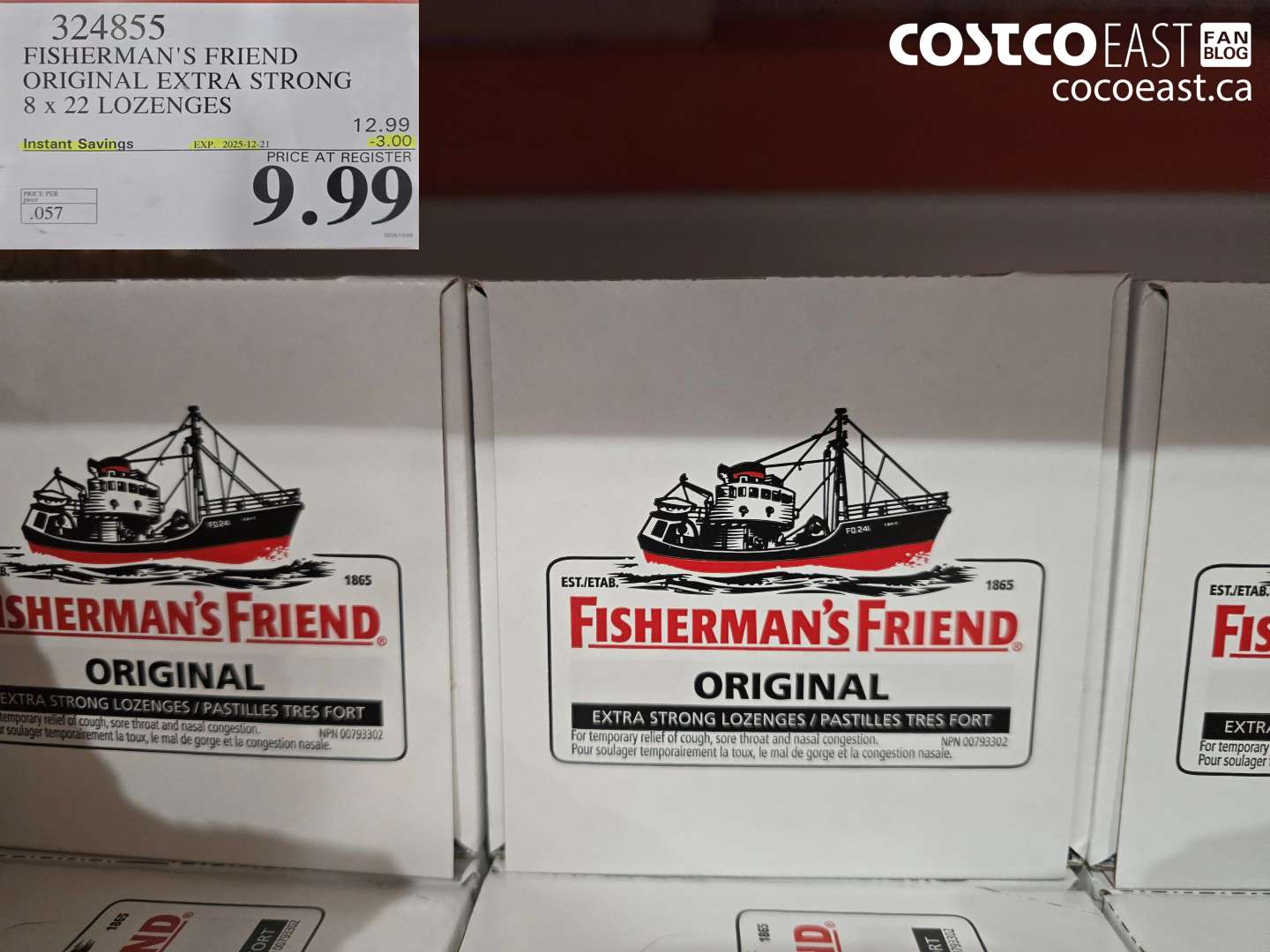 324855 FISHERMAN'S FRIEND ORIGINAL EXTRA STRONG 8 X 22 LOZENGES ($3.00 INSTANT SAVINGS EXPIRES ON 2025-12-21) $9.99