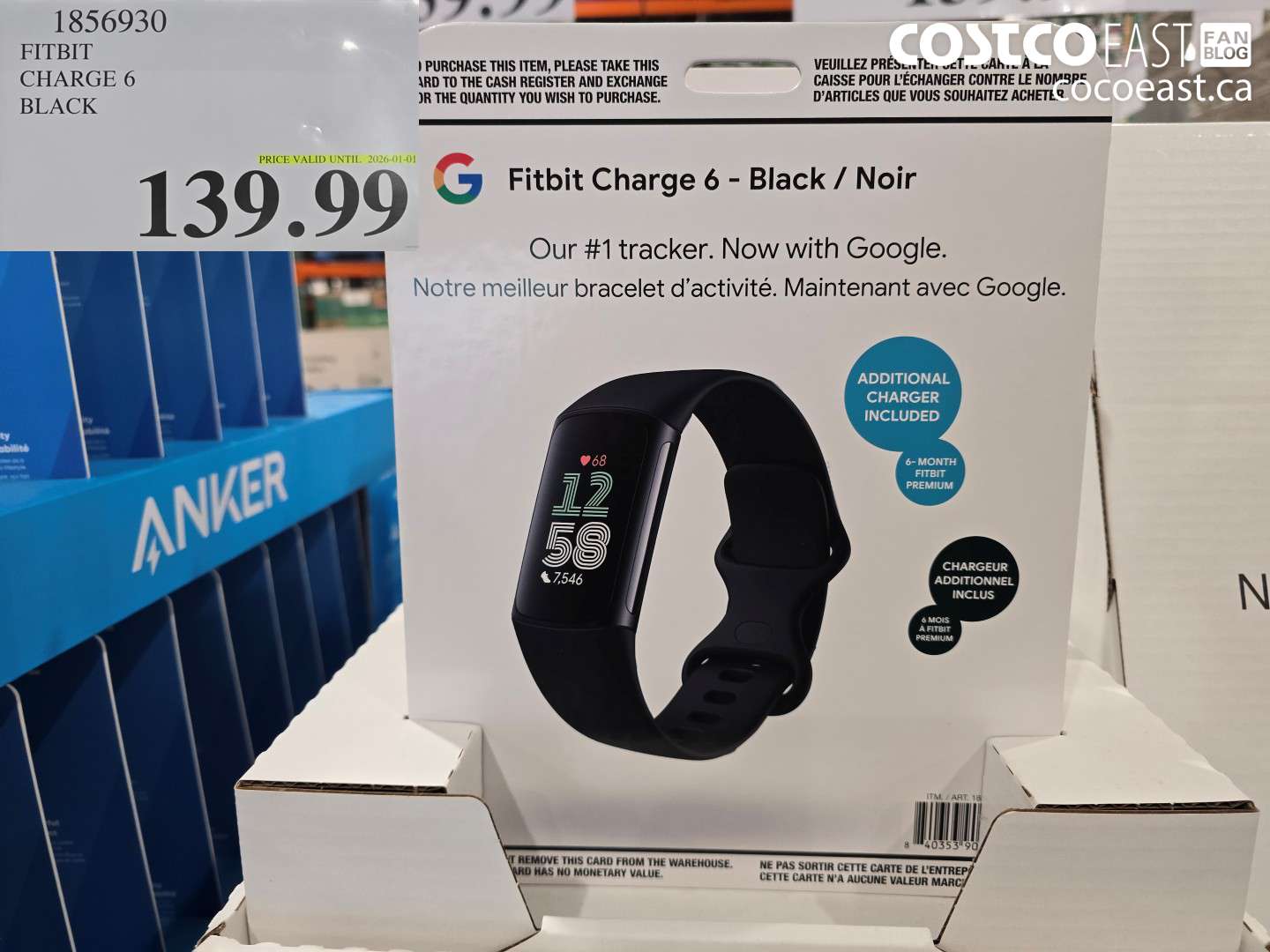 1856930 FITBIT CHARGE 6 BLACK $139.99