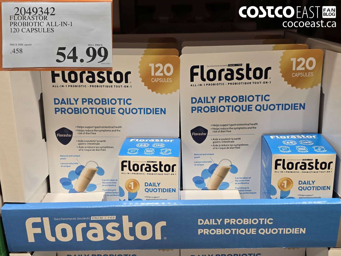 2049342 FLORASTOR PROBIOTIC ALL-IN-1 120 CAPSULES $54.99