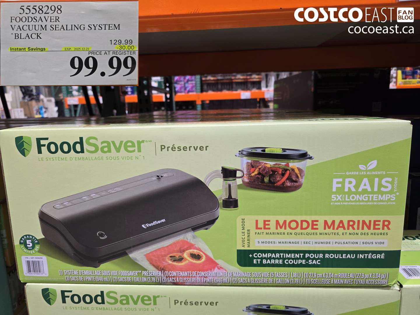 5558298 FOODSAVER VACUUM SEALING SYSTEM BLACK ($30.00 INSTANT SAVINGS EXPIRES ON 2025-12-21) $99.99