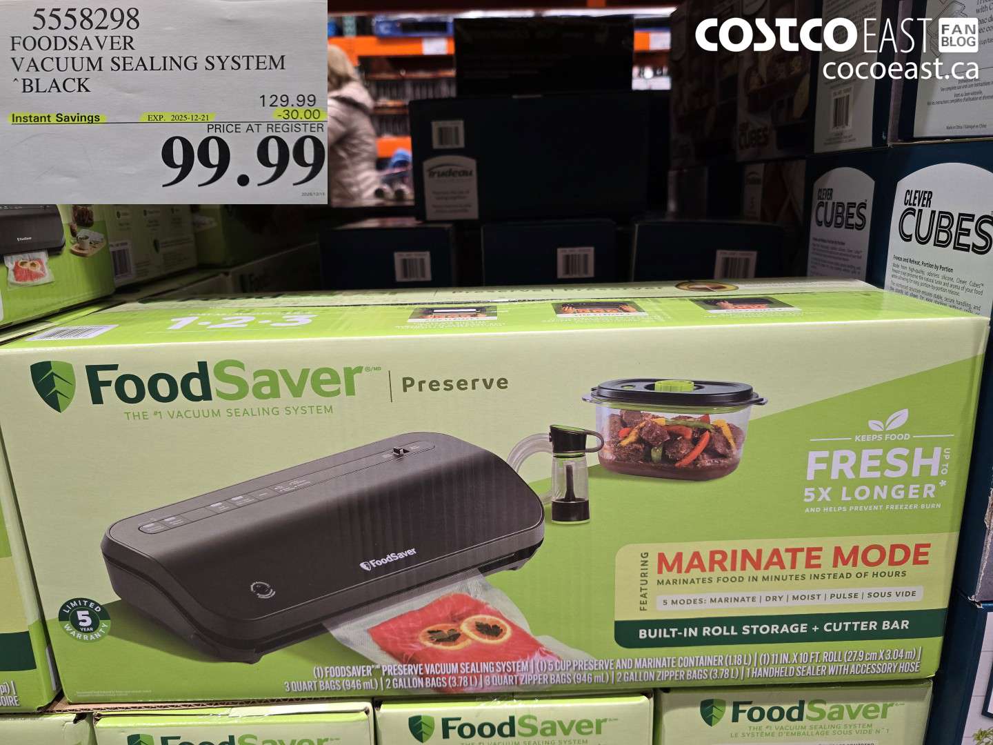 5558298 FOODSAVER VACUUM SEALING SYSTEM BLACK ($30.00 INSTANT SAVINGS EXPIRES ON 2025-12-21) $99.99