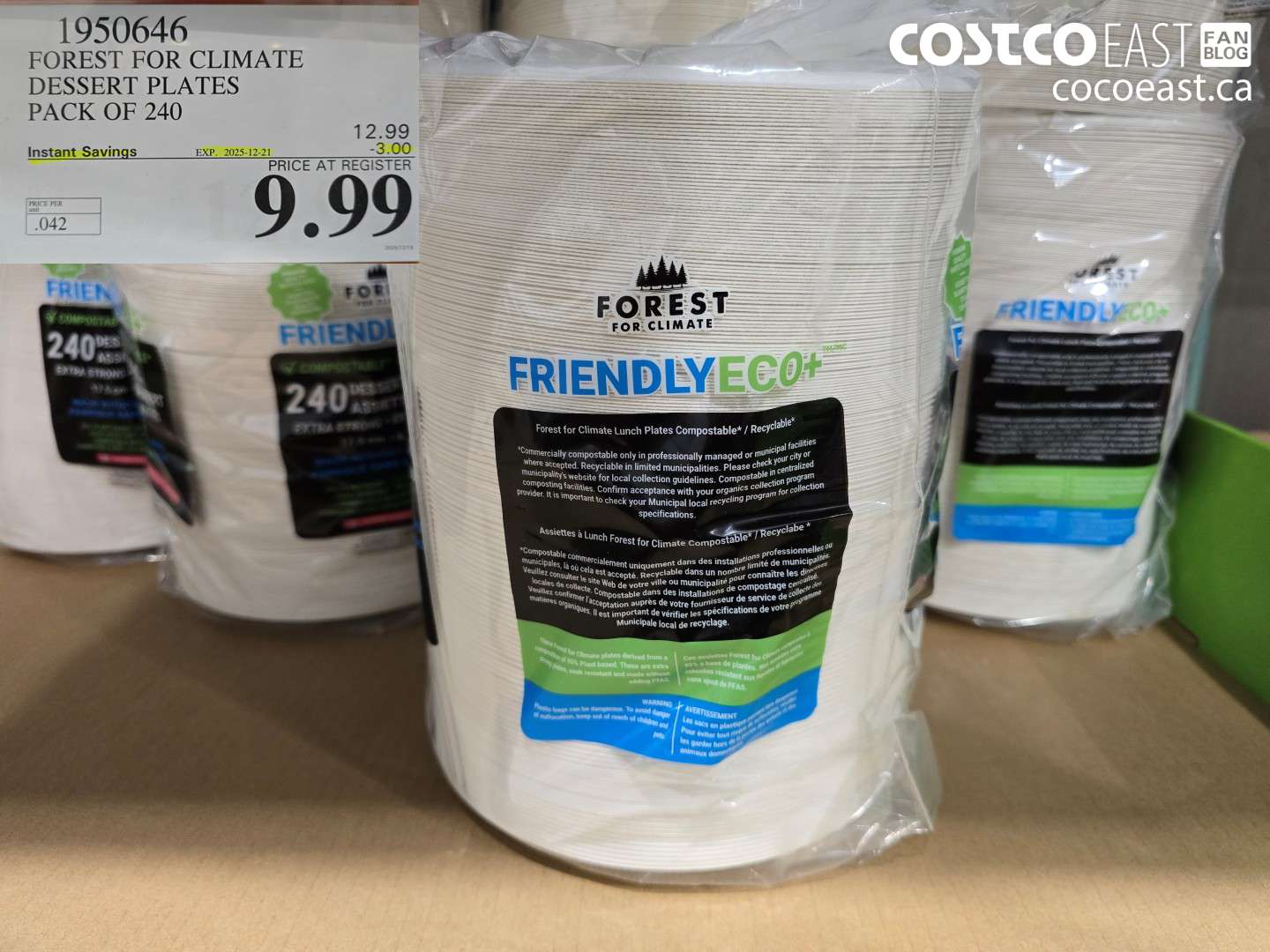 1950646 FOREST FOR CLIMATE DESSERT PLATES PACK OF 240 ($3.00 INSTANT SAVINGS EXPIRES ON 2025-12-21) $9.99