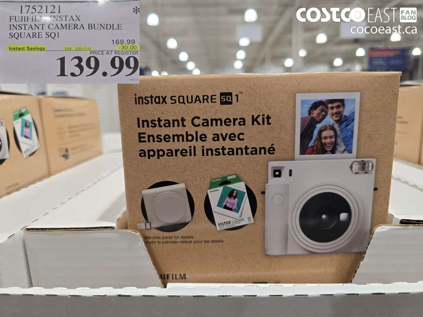 1752121 FUJIFIL! ‘NSTAX INSTANT CAMERA BUNDLE SQUARE SQ1 ($30.00 INSTANT SAVINGS EXPIRES ON 2025-12-03) $139.99