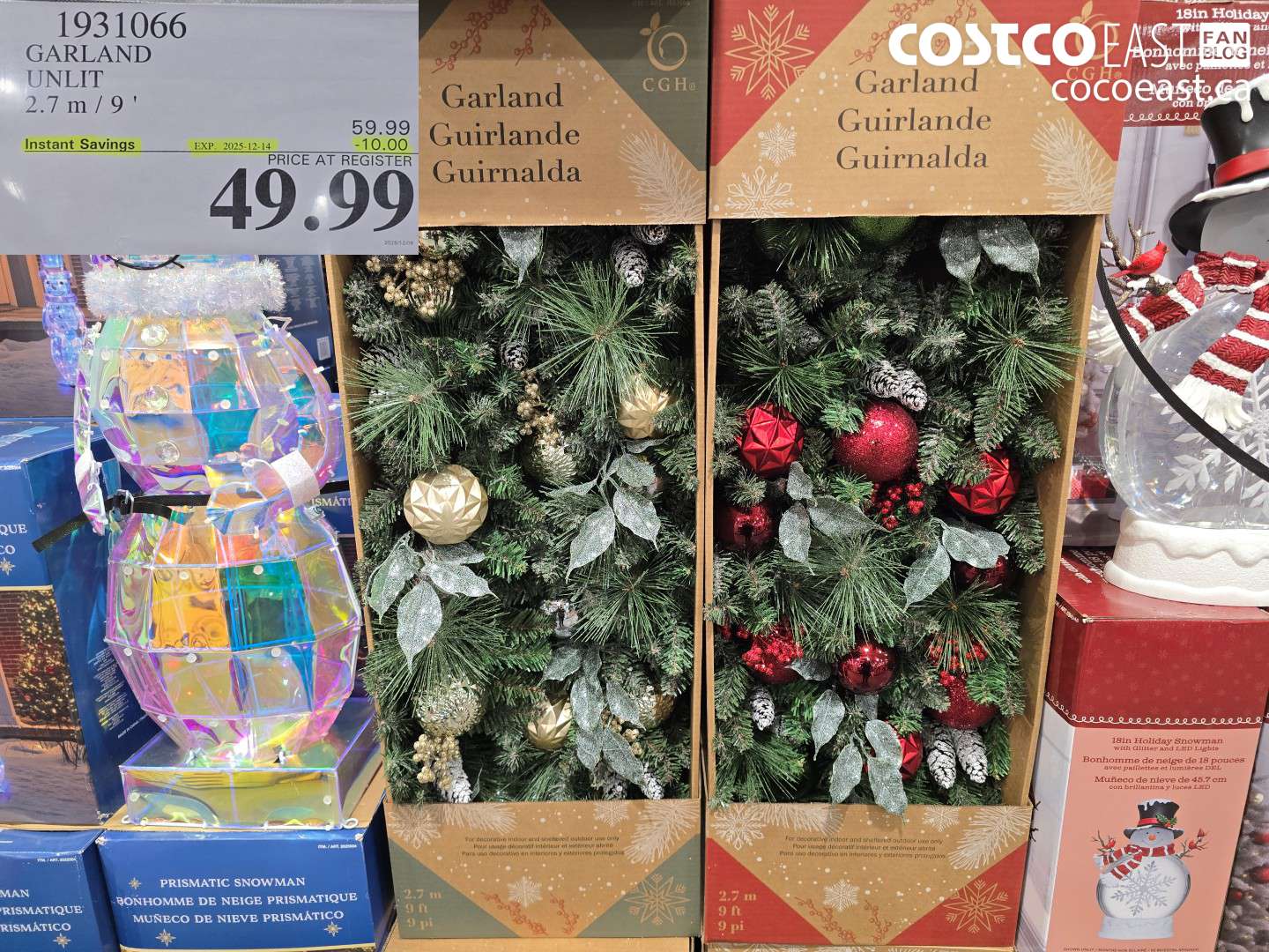 1931066 GARLAND UNLIT 2.7 M / 9 FT ($10.00 INSTANT SAVINGS EXPIRES ON 2025-12-14) $49.99