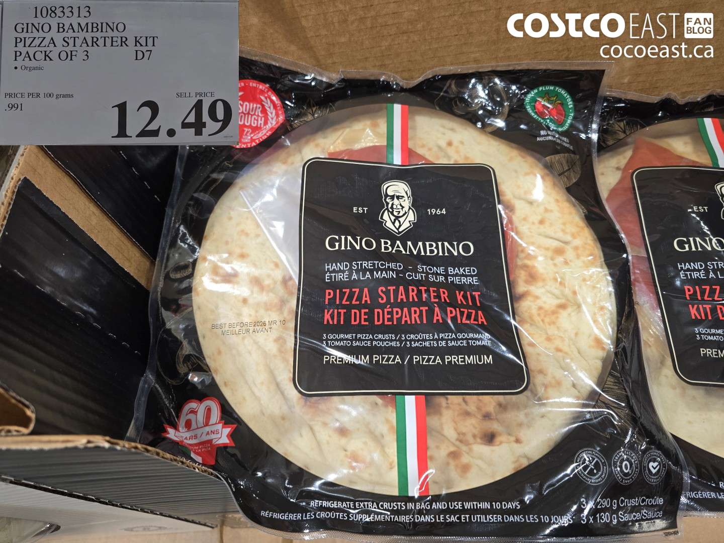 1083313 GINO BAMBINO PIZZA STARTER KIT PACK OF 3 $12.49