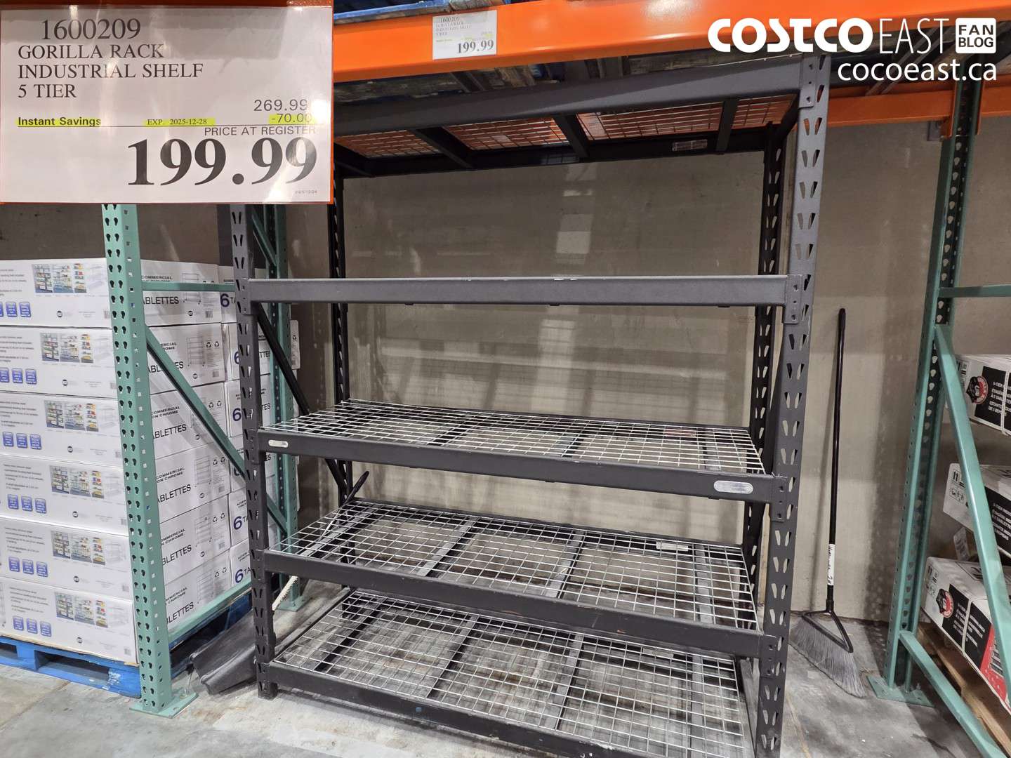 1600209 GORILLA RACK INDUSTRIAL SHELF 5 TIER ($70.00 INSTANT SAVINGS EXPIRES ON 2025-12-28) $199.99