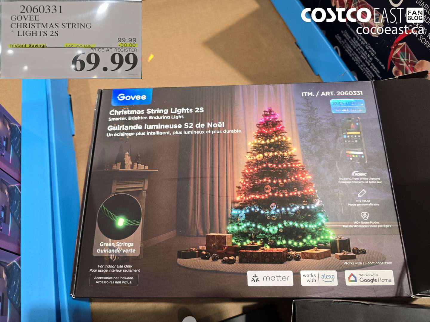 2060331 GOVEE CHRISTMAS STRING LIGHTS 2S ($30.00 INSTANT SAVINGS EXPIRES ON 2025-12-07) $69.99