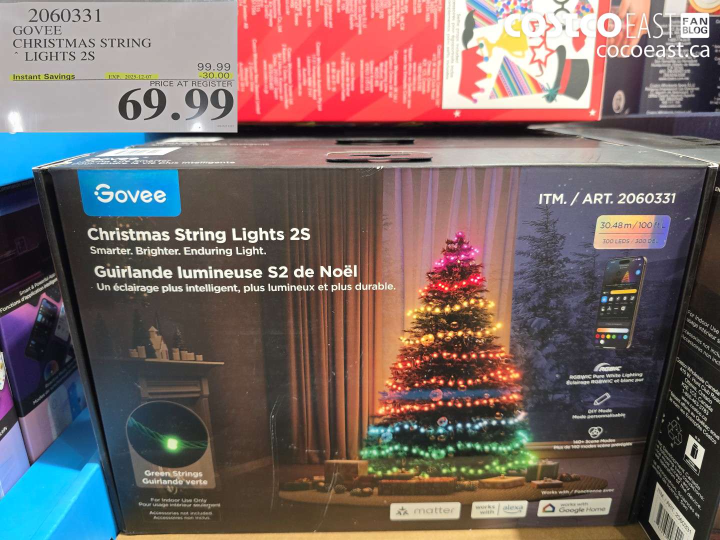 2060331 GOVEE CHRISTMAS STRING LIGHTS 2S ($30.00 INSTANT SAVINGS EXPIRES ON 2025-12-07) $69.99