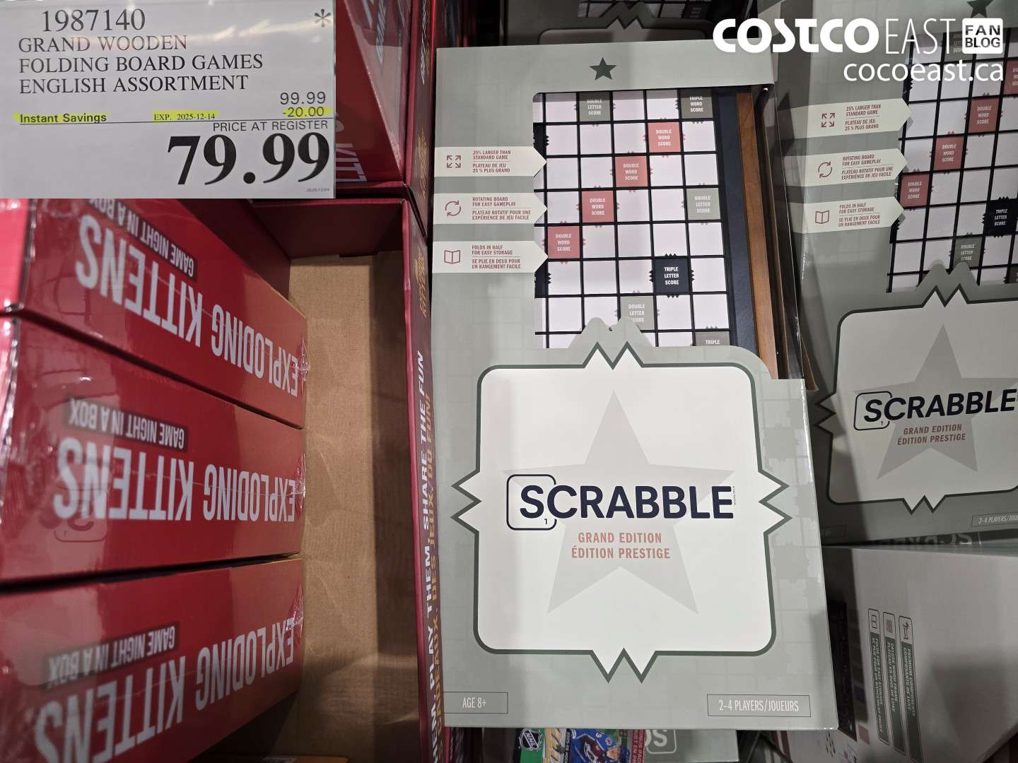 1987140 GRAND WOODEN FOLDING. BOARD GAMES ENGLISH ASSORTMENT ($20.00 INSTANT SAVINGS EXPIRES ON 2025-12-14) $79.99