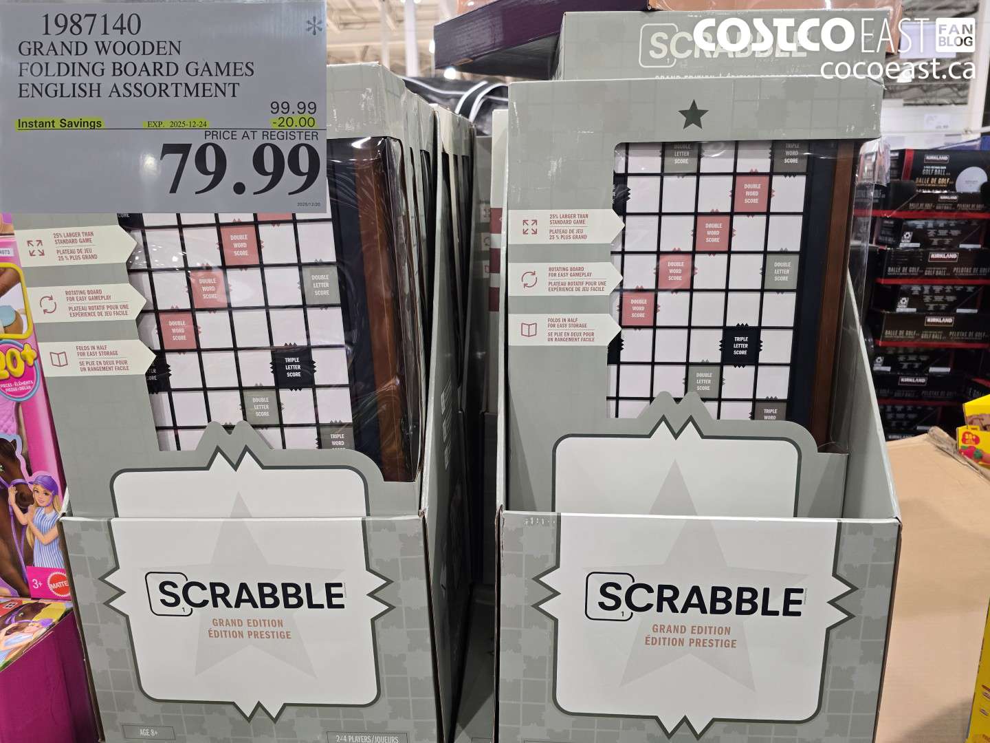 1987140 GRAND WOODEN FOLDING. BOARD GAMES ENGLISH ASSORTMENT ($20.00 INSTANT SAVINGS EXPIRES ON 2025-12-24) $79.99