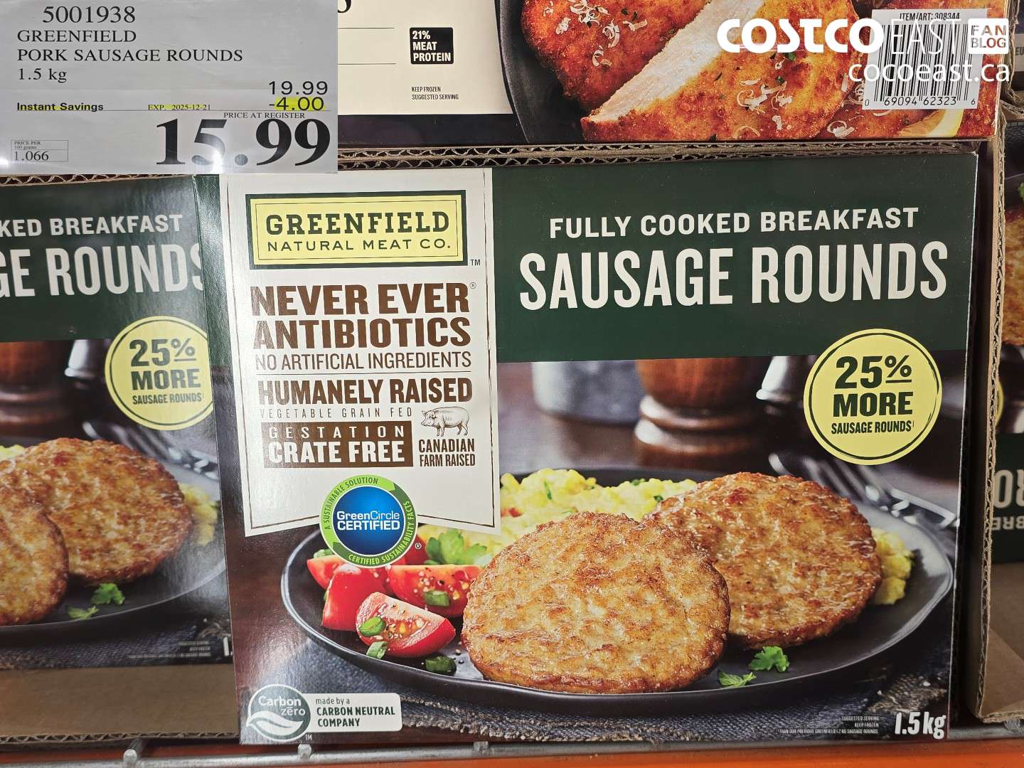 5001938 GREENFIELD PORK SAUSAGE ROUNDS 1.5 KG ($4.00 INSTANT SAVINGS EXPIRES ON 2025-12-21) $15.99
