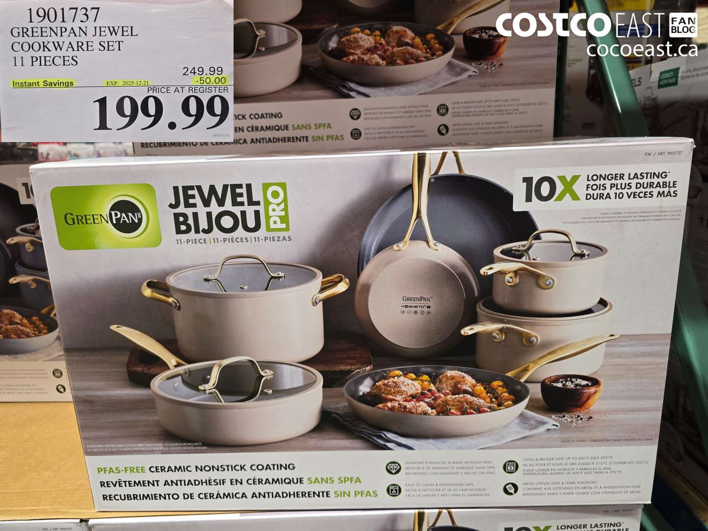 1901737 GREENPAN JEWEL COOKWARE SET 11 PIECES ($50.00 INSTANT SAVINGS EXPIRES ON 2025-12-21) $199.99