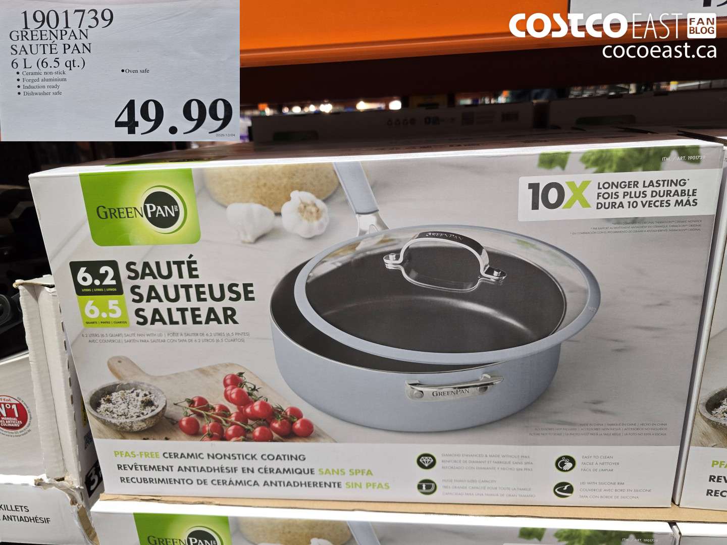 1901739 GREENPAN SAUTE PAN 6 L (6.5 gt.) $49.99