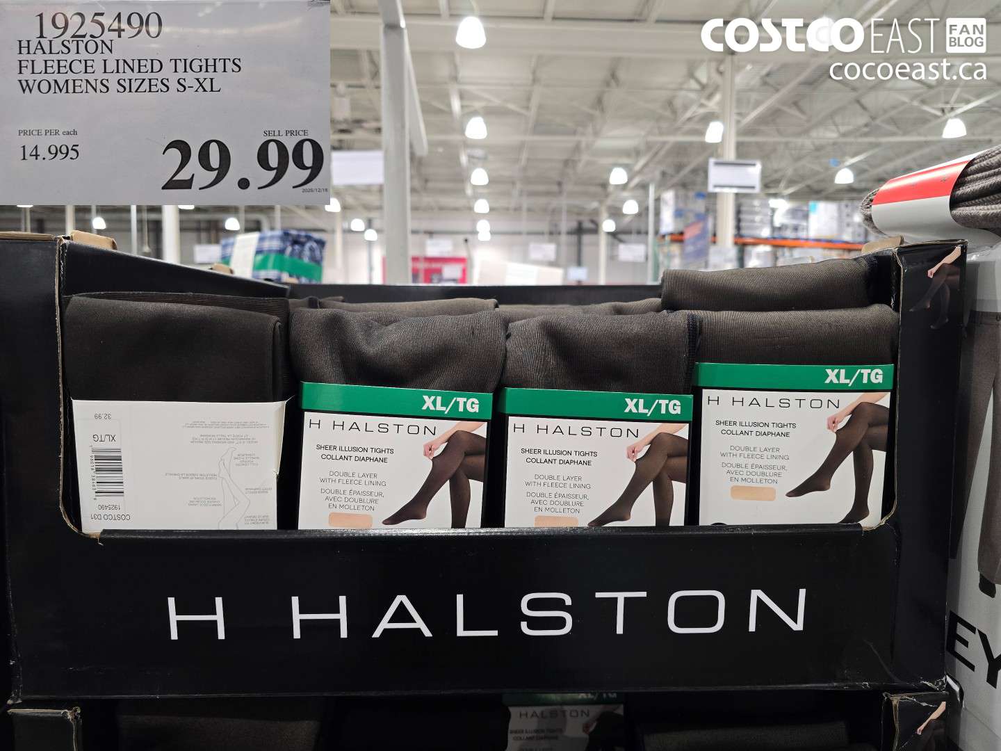 1925490 HALSTON FLEECE LINED TIGHTS WOMENS SIZES S-XL $29.99