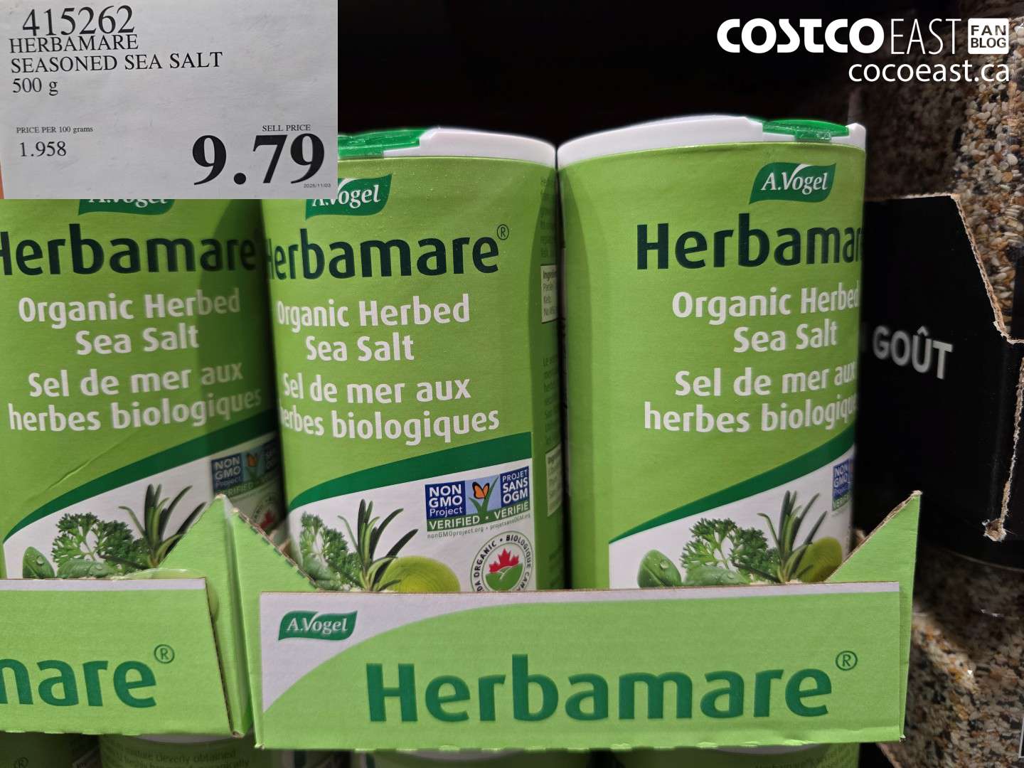 415262 HERBAMARE SEASONED SEA SALT 500 G $9.79