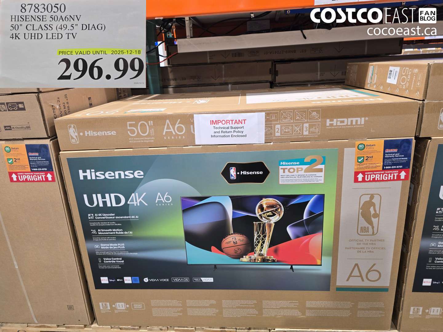 8783050 HISENSE 50A6NV 50