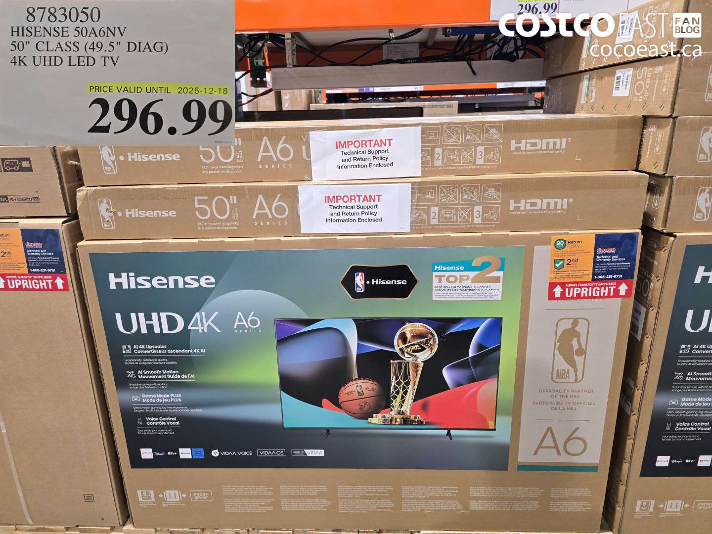 8783050 HISENSE 50A6NV 50