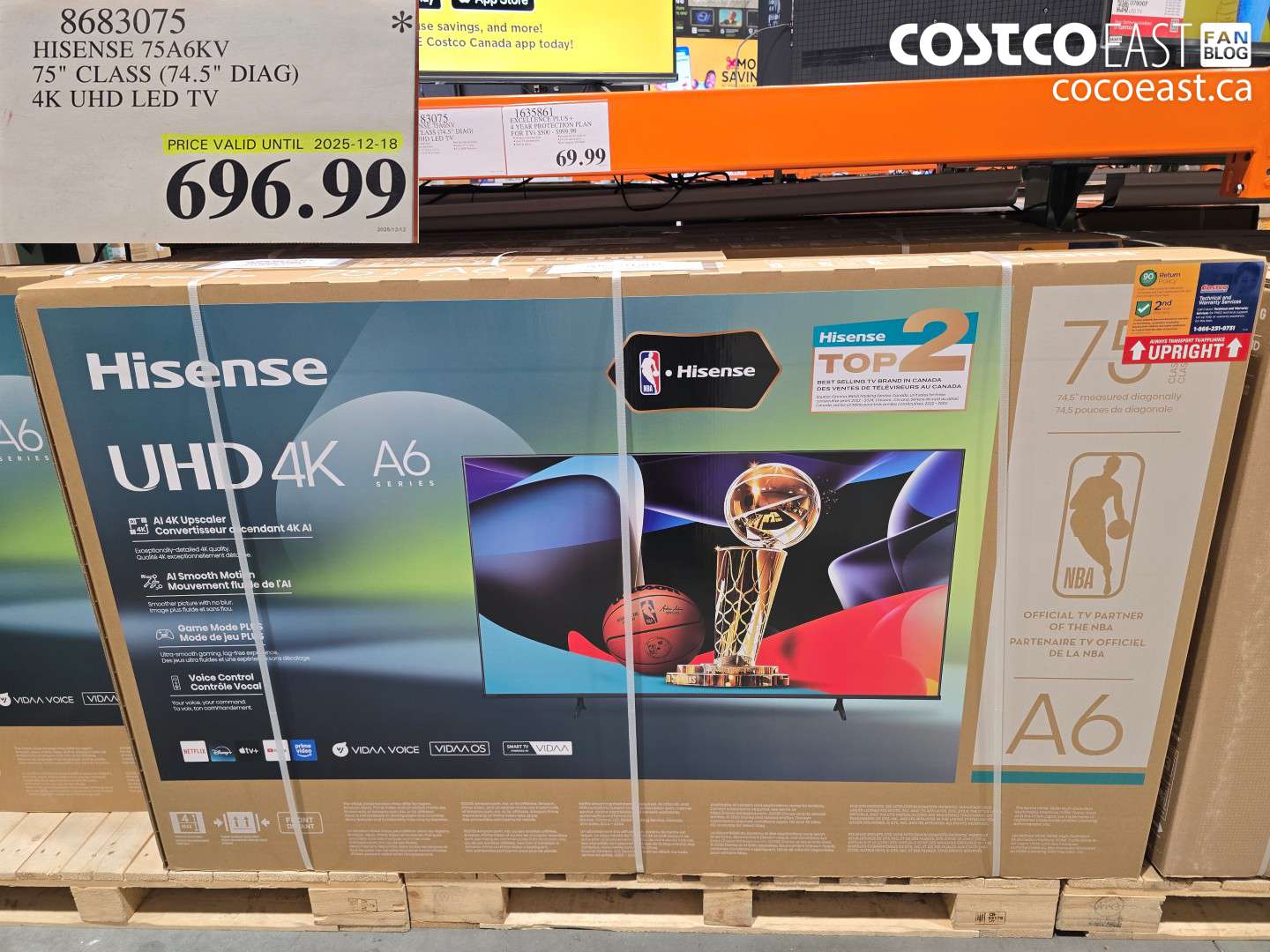 8683075 HISENSE 75A6KV 75