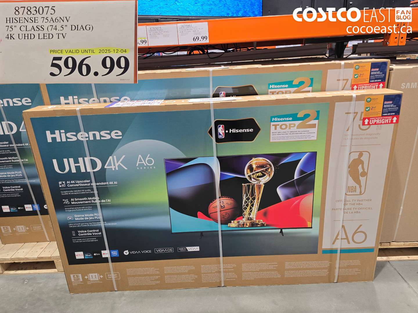 8783075 HISENSE 75A6NV 75