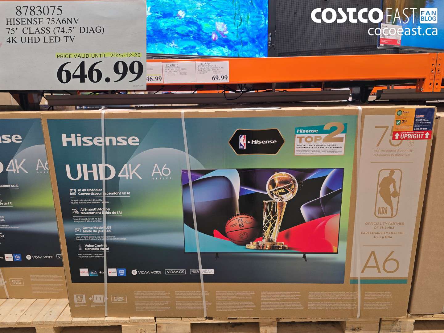 8783075 HISENSE 75A6NV 75