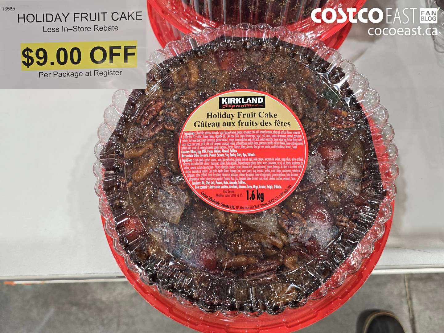 13585 HOLIDAY FRUIT CAKE ($9.00 INSTANT SAVINGS)