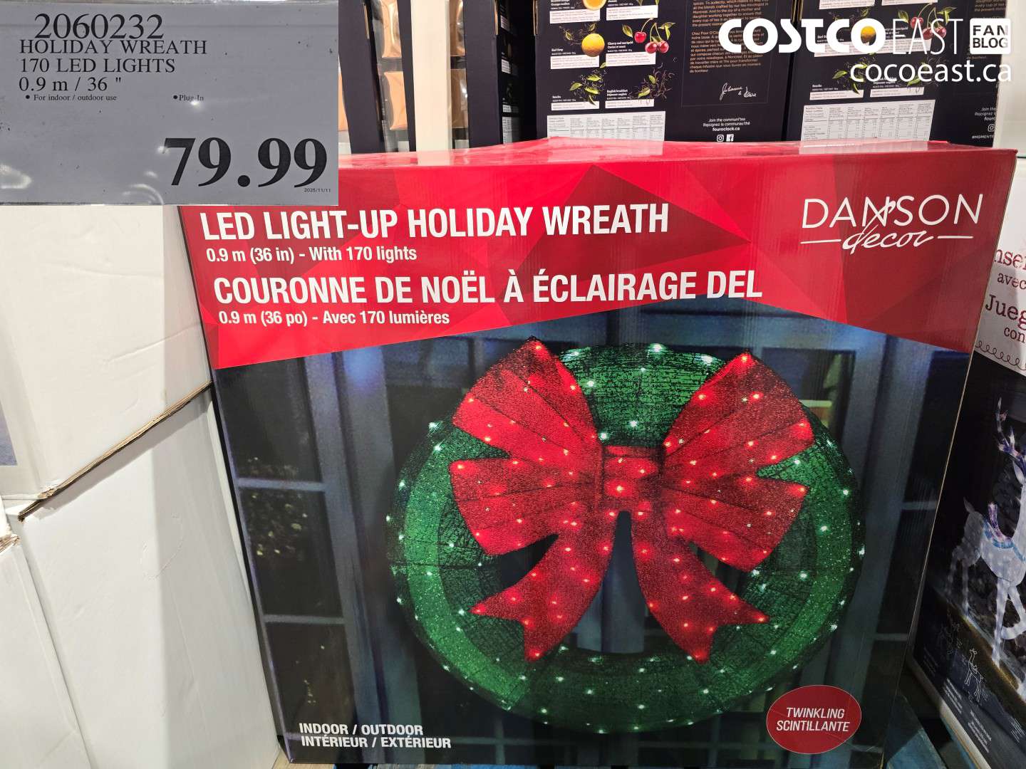 2060232 HOLIDAY WREATH 170 LED LIGHTS 0.9 M / 36